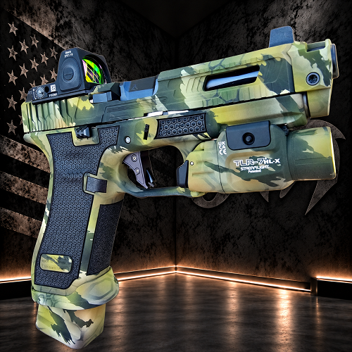 LAST OF THE GEN 5 BUILDS – CUSTOM GLOCK 45 MOS 1 of 1 tattered Kryptek OD Green